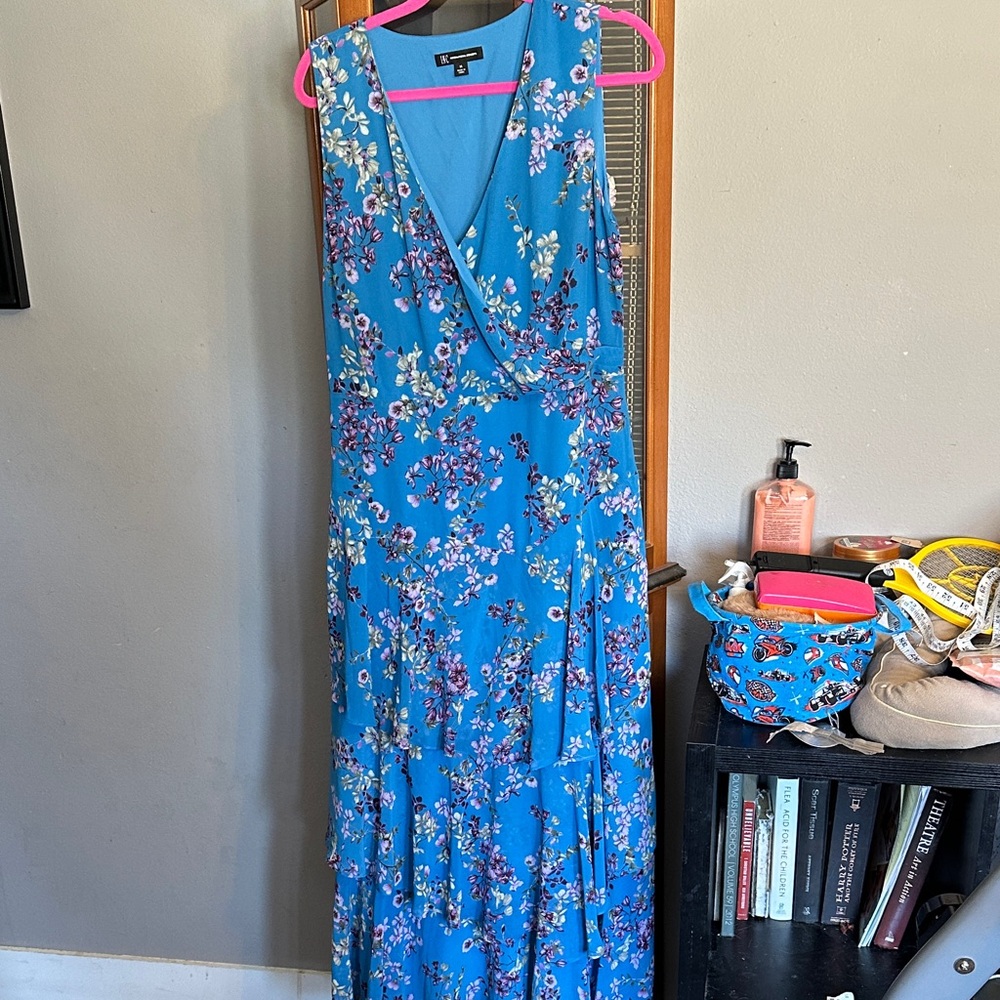 INC International Concepts Blue Floral Maxi Dress